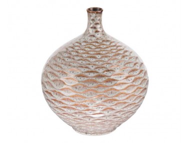 VASE GRIS 26CM BOUTEILLE