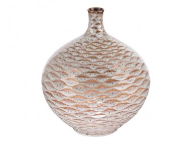 VASE GRIS 26 CM BOUTEILLE