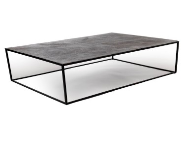 TABLE BASSE ALU NOIRE