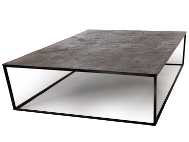 TABLE BASSE ALU NOIRE