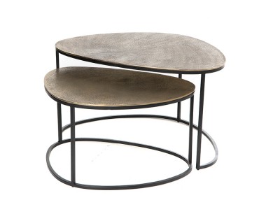 SET 2 TABLES BASSES GALET