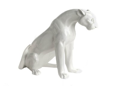 PANTHERE BLANCHE ASSISE