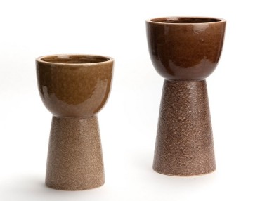 VASE ELEGANCE MARRON PM