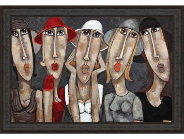 LES FILLES AUX CHAPEAUX 80X120