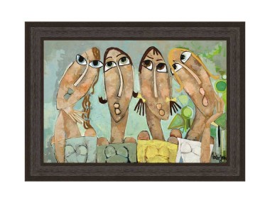 LES FILLES EN PRAIRIE 40X60