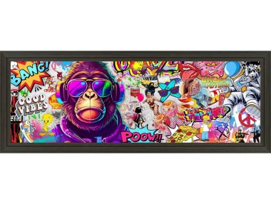 WALL ART MONKEY 150X50