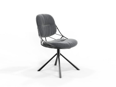 CHAISE PIVOTANTE TISSU