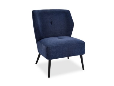 FAUTEUIL TISSU PIEDS MÉTAL
