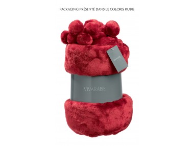 Plaid Tender pompons 130 X 170