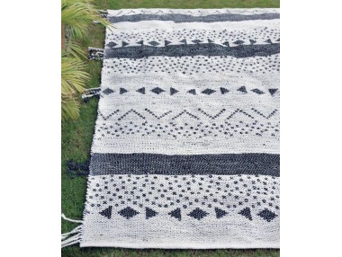 Tapis Callista Blanc/noir