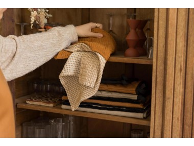 Torchon Nid d'abeille uni...