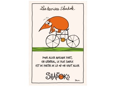 Torchon Shadok À vélo Ecru...