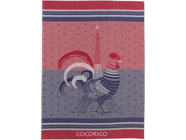 Torchon jacquard Cocorico...