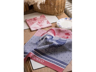 Torchon jacquard Cocorico...