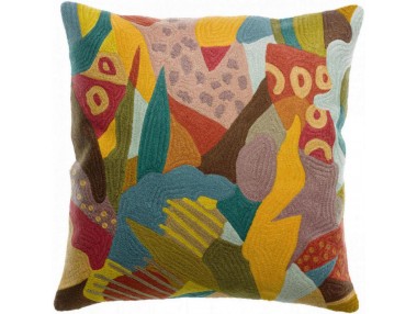 Coussin brodé Izel Minéral