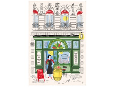 Torchon Façade caviste Ecru...