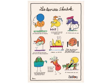 Torchon Shadoks Les devises...