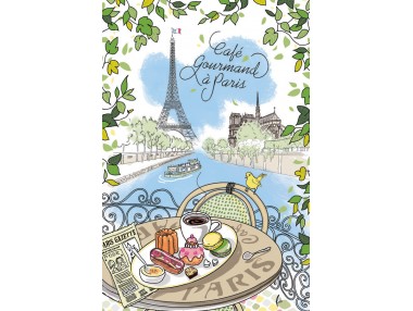 Torchon Cafe Gourmand Blanc...