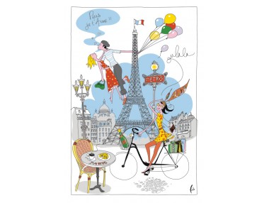 Torchon La Parisienne Blanc...