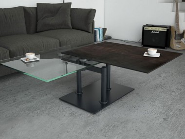 TABLE BASSE DOUBLE PLATEAUX