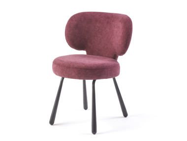 CHAISE DOSSIER ARRONDI TISSU