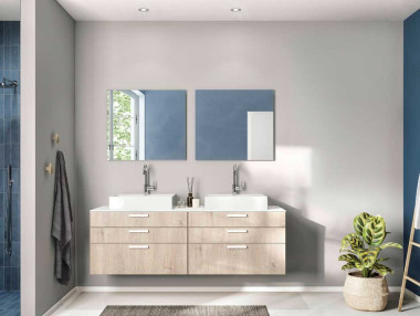 SALLE DE BAIN ASPECT BOIS...