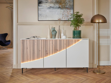 ENFILADE AVEC PORTES ET LED