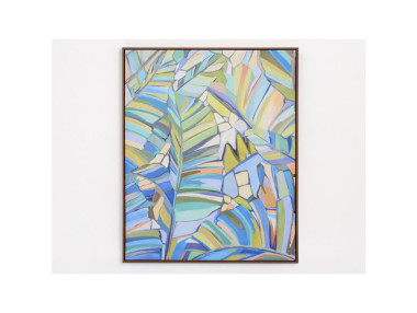 TOILE FEUILLES TON...