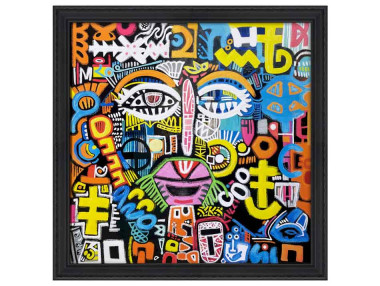 TOILE VISAGE CADRE BAROQUE