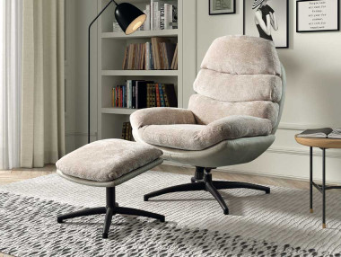 FAUTEUIL PIVOTANT + POUF...