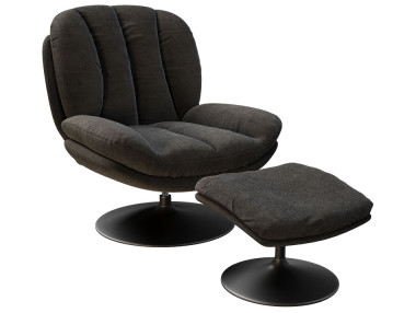 FAUTEUIL PIVOTANT AVEC POUF