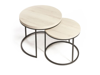 SET DE 2 TABLES BASSES RONDES