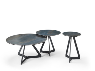 TABLE BASSE RONDE CÉRAMIQUE