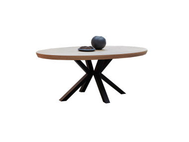TABLE OVALE PIEDS EN CROIX