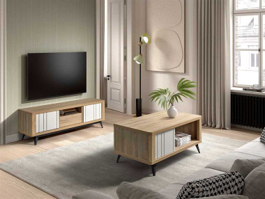 MEUBLE TV 2 PORTES 1 NICHE