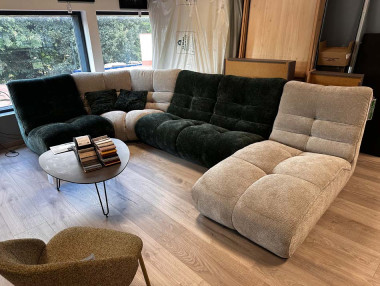 Canapé d'angle avec chauffeuse