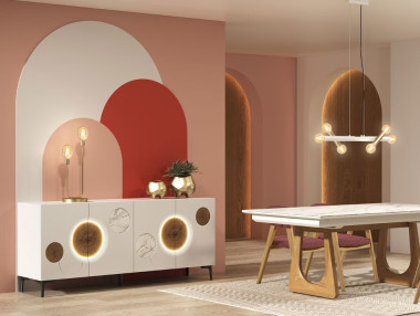 MEUBLE TV 1 NICHE 2 ABATTANTS