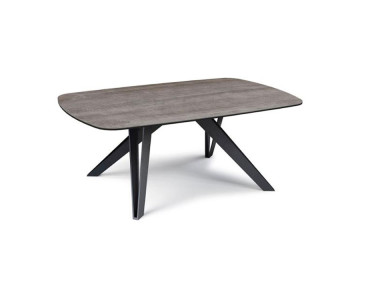 TABLE BASSE TONNEAU CÉRAMIQUE