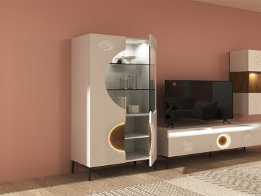 MEUBLE TV 1 NICHE 2 ABATTANTS