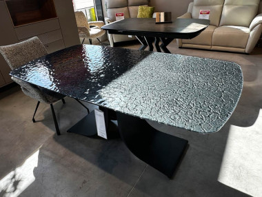 TABLE EN VERRE AVEC ALLONGES