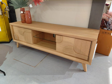 Meuble TV en chêne massif