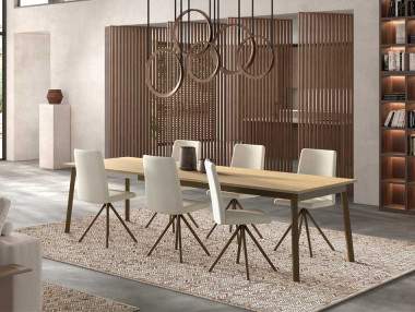 TABLE DE REPAS AVEC ALLONGES