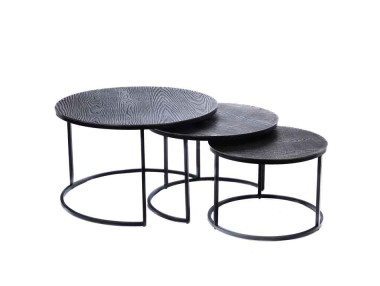 SET DE 3 TABLES BASSES ETAIN