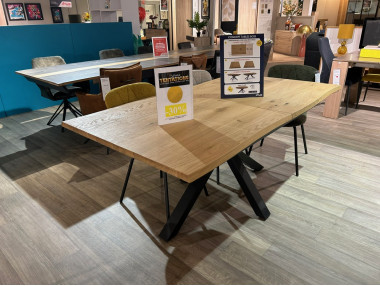 Table plateau bois avec...