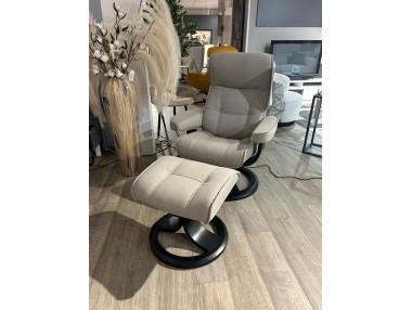 Fauteuil Standras relax + pouf