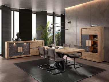 ENFILADE PORTES EFFET ARDOISE