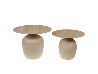 BOUT DE CANAPÉ BLANCA SET DE 2