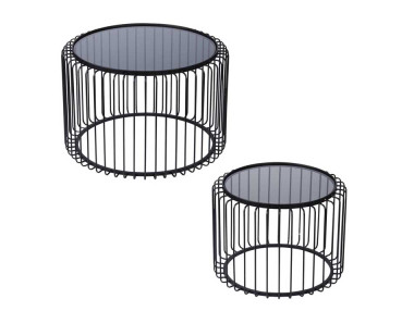 SET 2 TABLES BASSES RONDES