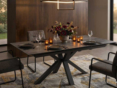 TABLE CÉRAMIQUE AVEC ALLONGE