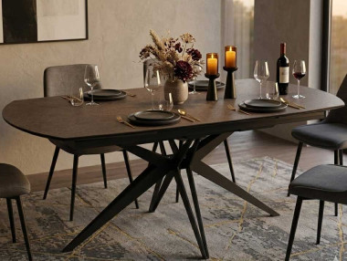 TABLE OVALE CÉRAMIQUE AVEC...